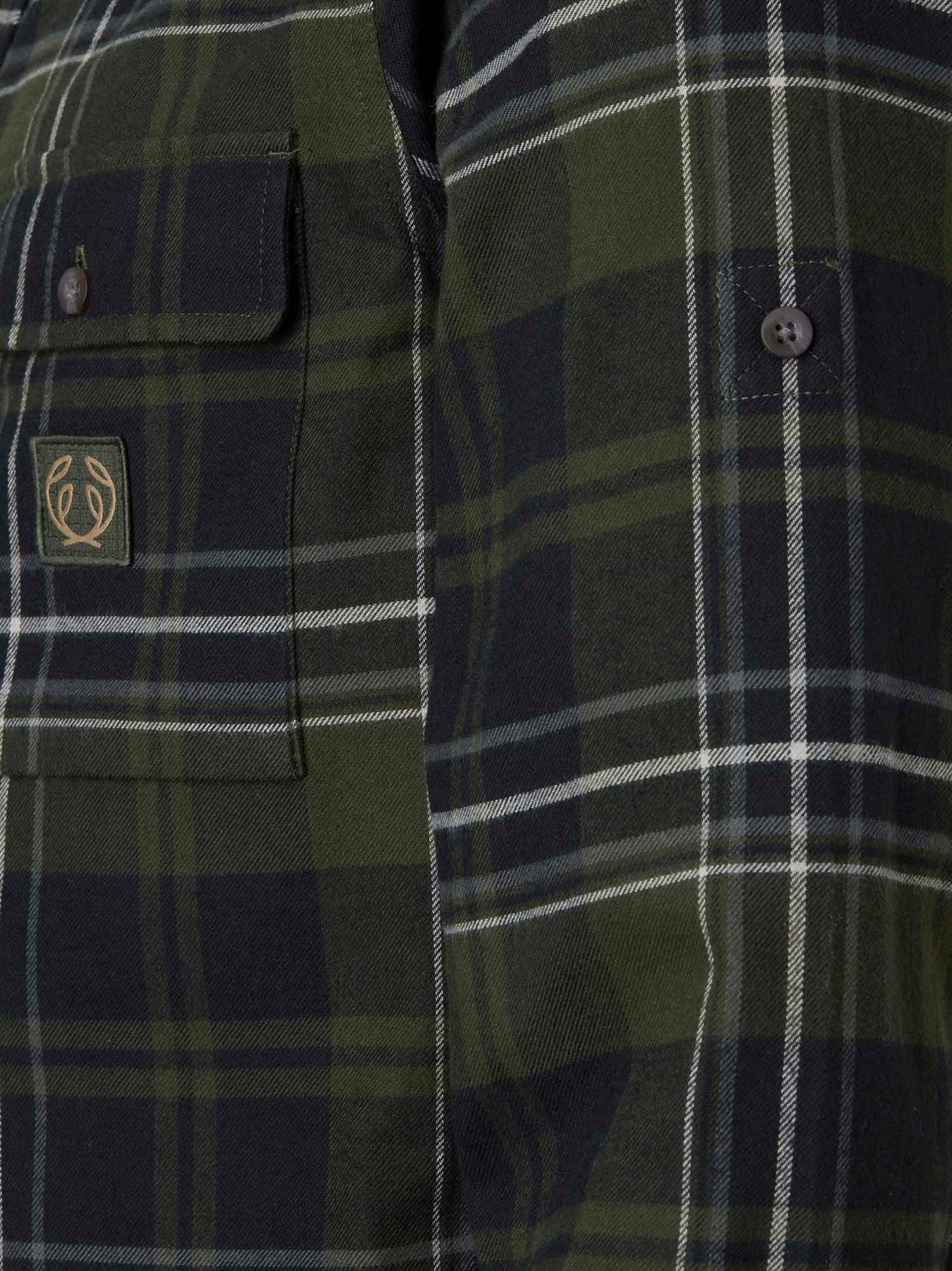 Chevalier Heron Flannel Shirt Men, October Green Checked