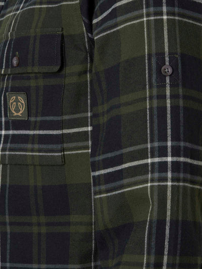 Chevalier Heron Flannel Shirt Men, October Green Checked