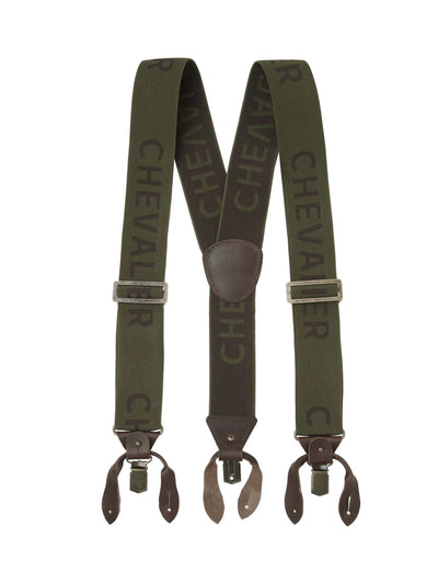 Chevalier Logo Suspenders , Dark green