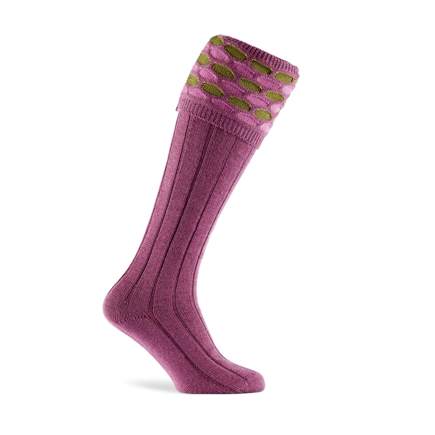 Pennine Cavalier sock, damson