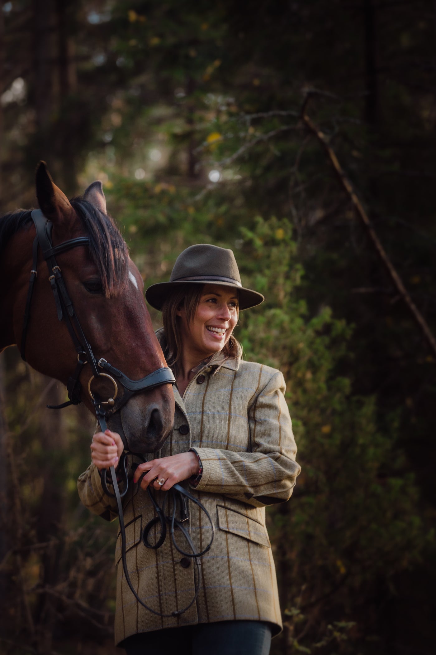 Oxford blue Felt hat, Khaki (unisex)