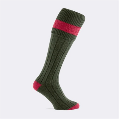 PENNINE Byron sock, Olive - Ruby