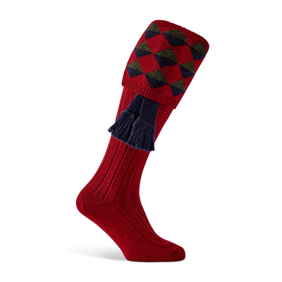Pennine Grand sock, deep red
