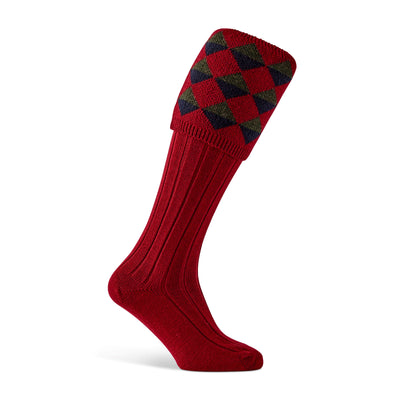 Pennine Grand sock, deep red