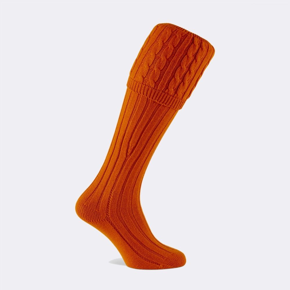 PENNINE Mayfair shooting sock,  pumpkin