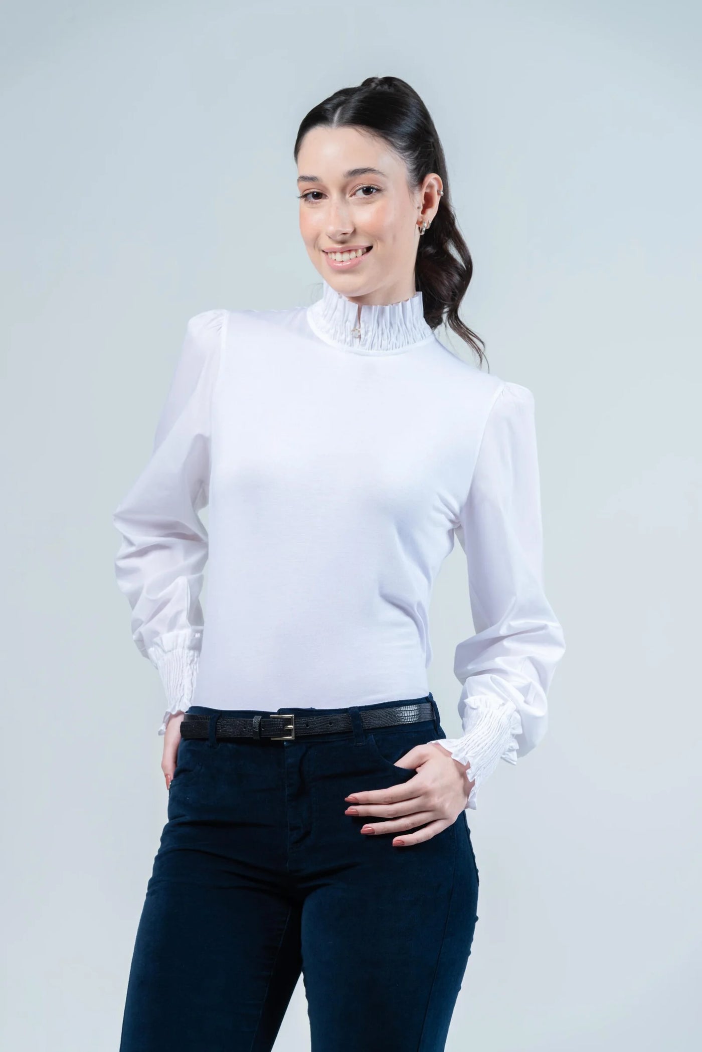 Hartwell IRIS White Jersey Top