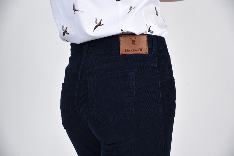 Hartwell ROSIE Luxury Stretch Needlecord Jeans, Navy