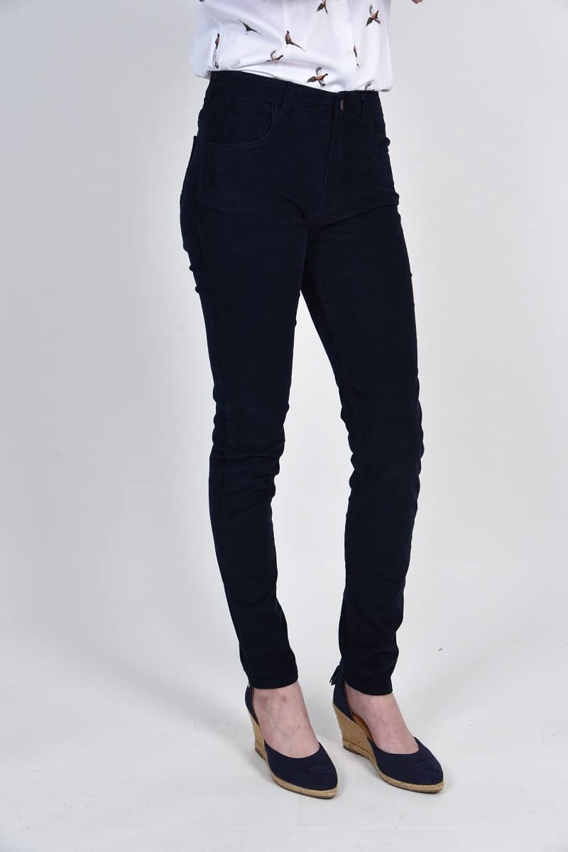 Hartwell ROSIE Luxury Stretch Needlecord Jeans, Navy