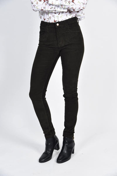 Hartwell ROSIE Luxury Stretch Needlecord Jeans, Olive
