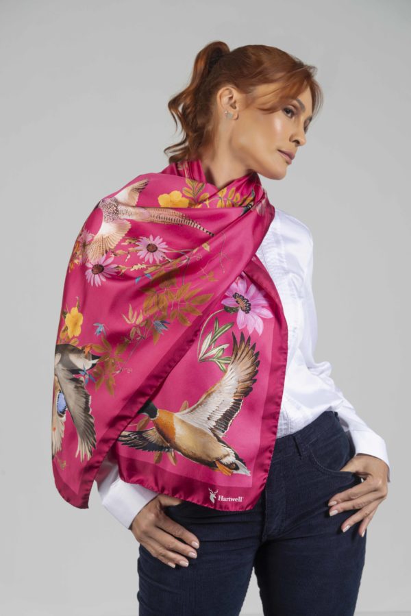 Hartwell SABRINA, Italian silk scarf Pink