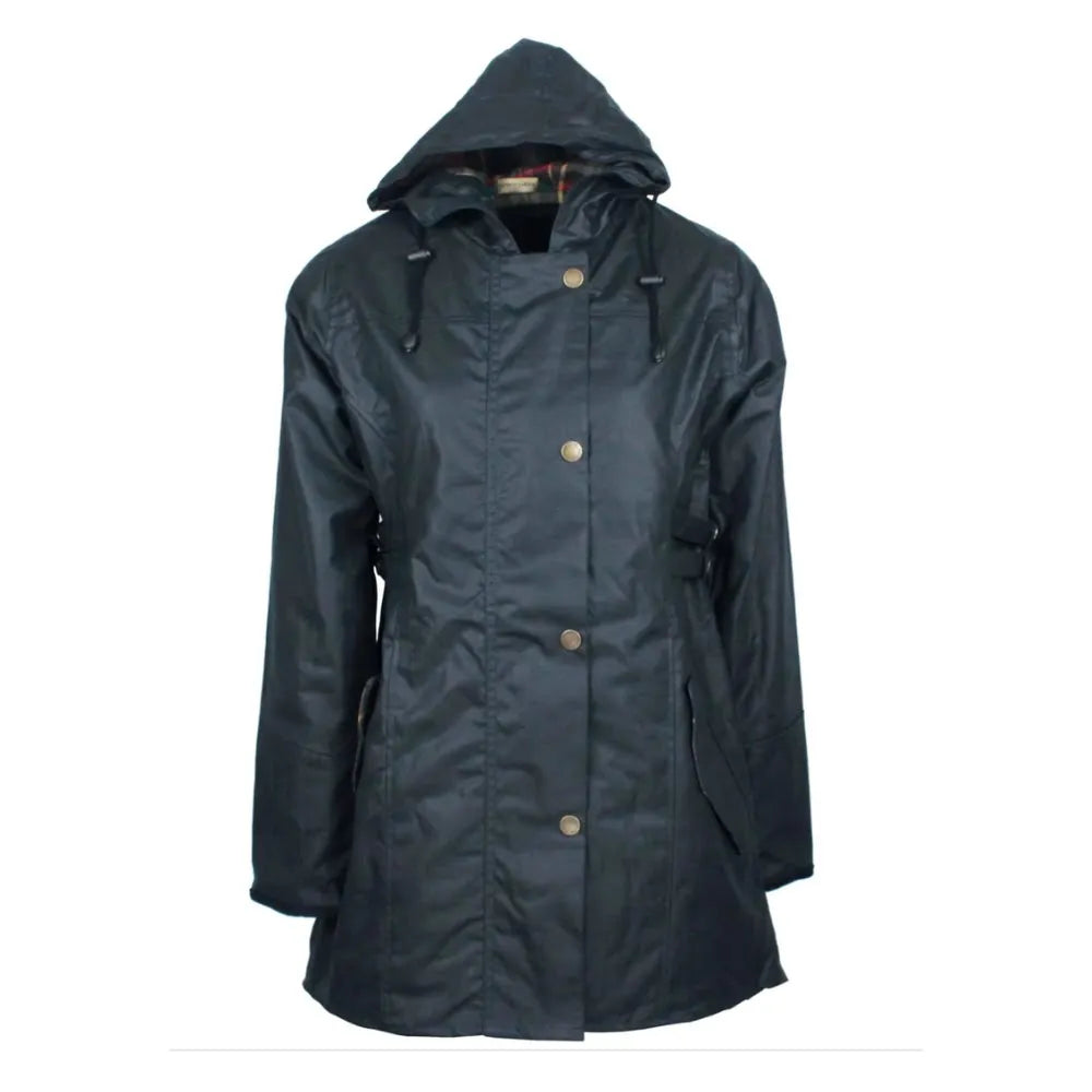 Oxford Blue Katrina Wax jacket W218, Navy